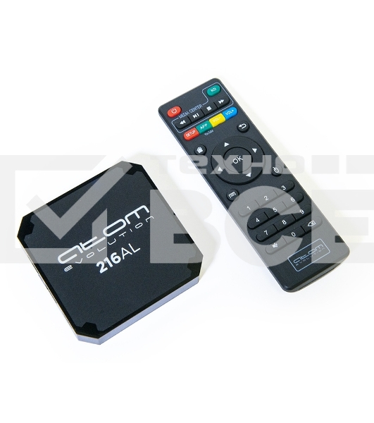 Приставка Смарт ТВ ATOM-216AL (Android TV Box), Allwinner H313, 2/16Gb, АTOMevolution