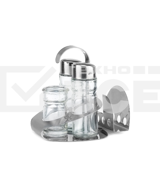 Набор для специй LARA LR08-02 4 предм: солонка, перечница х40 мл, подставка для зубочисток, салфетница