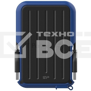 Внешний HDD 2.5' Silicon Power Armor A66, 2TB, USB 3.2 Gen 1 Type-A, 5400 rpm, черно-синий