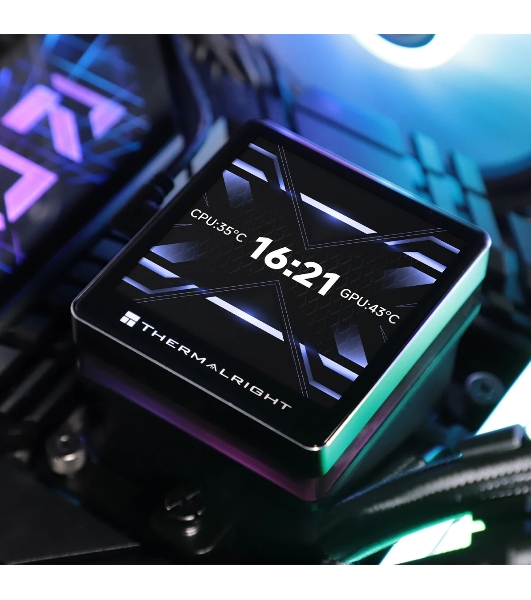 Система жидкостного охлаждения Thermalright Grand Vision 360 ARGB Soc-AM5/AM4/1151/1200/2066/2011/1700 черный 4-pin 29.6dB Al LCD Ret (G-VISION-360-BL-ARGB)