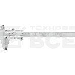 Штангенциркуль нониусный FIT 19840 серебристый пластиковый футляр, фото 1