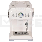 Кофеварка рожковая Hyundai HEM-5300 бежевый/серебристый, исп. кофе - молотый, 1.5 л, 850 Вт, 20 бар, фото 1