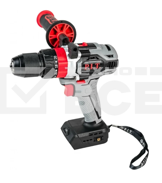 Дрель-шуруповерт P.I.T. PSB20H-13C/1, 20 В, 2 Ач, 35Нм, бесщеточный