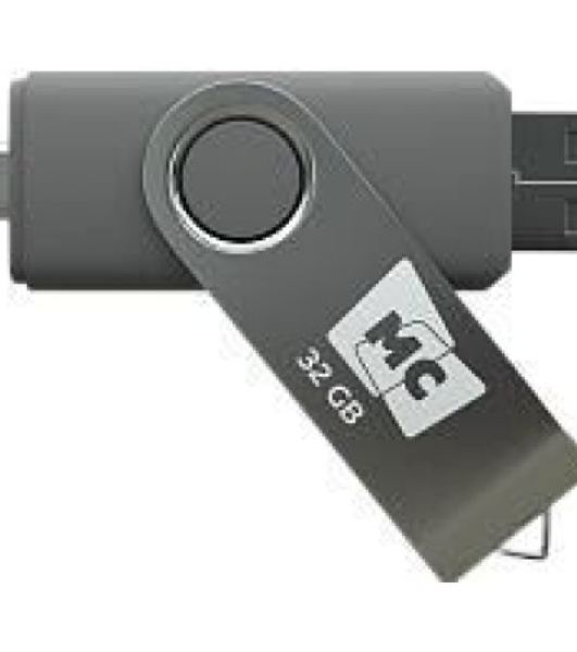 Флешка USB MORE CHOICE МФ64а Silver (4620202559098), 64GB, USB 2.0/Type-C, R/W 15/5, серебристый