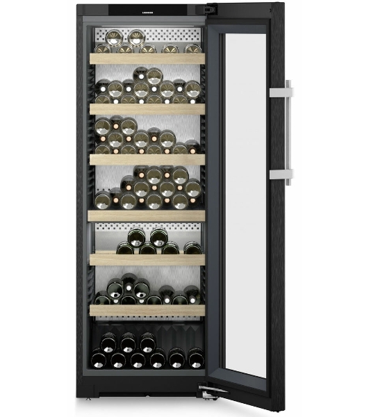 Винный шкаф Liebherr WPbsi 5052-20 001 черная нерж. сталь, 320 л, 2 отсека, 131 бут., класс A