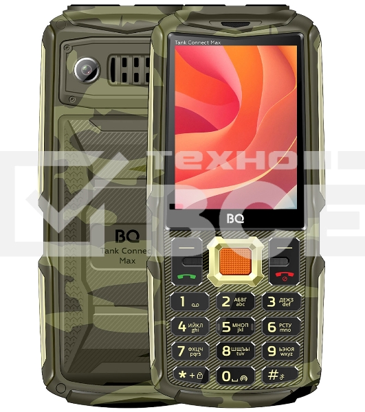 Мобильный телефон BQ 2830L Tank Connect Max камуфляж/золотистый