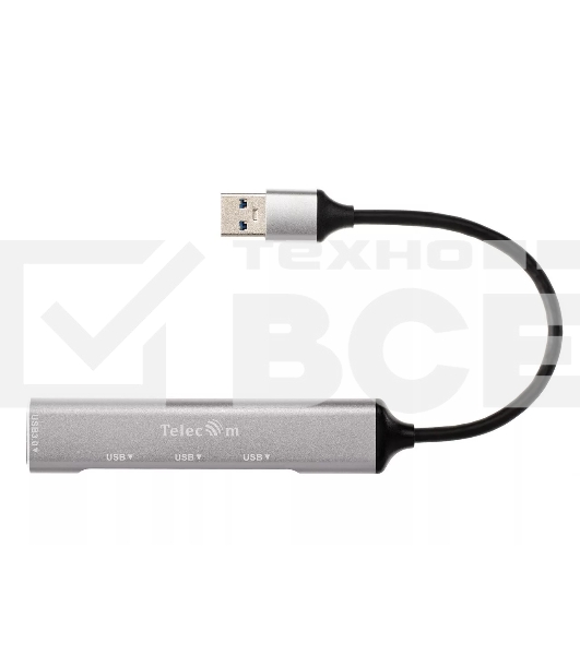 Переходник USB 3.0 -->USB3.0+3 USB2.0, Aluminum Shell, 0.2м Telecom <TA308U>