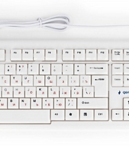Клавиатура Gembird KB-8354U проводная, USB, бежевый/белый