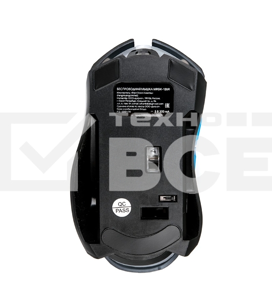 Мышь беспроводная Dialog Gan-Kata MRGK-12UR черный, 1600 dpi, радиоканал, USB, кнопки - 6
