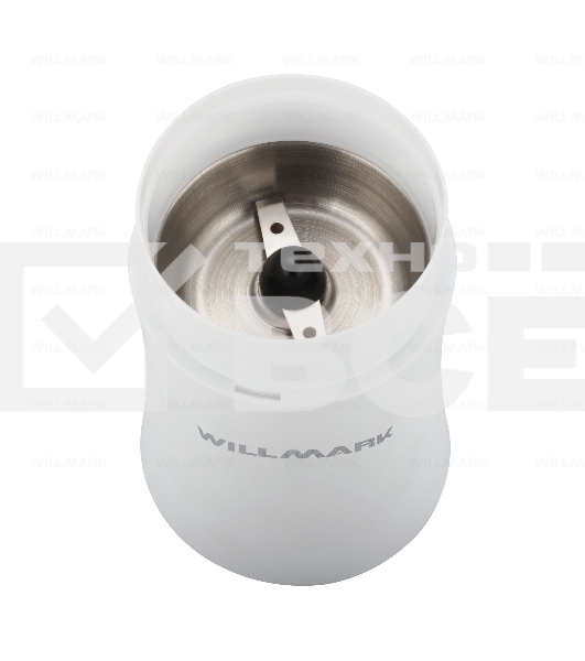 Кофемолка Willmark WCG-274 200 Вт, 100г., прозрачная крышка, ротационный нож, белый
