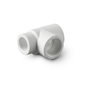 Тройник переходной 50 х 20 х 50 полипропиленовый PPR белый PRO AQUA