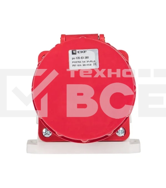 Розетка стационарная наружная EKF 135 ps-135-63-380 63А 380В 3P+РЕ+N IP67