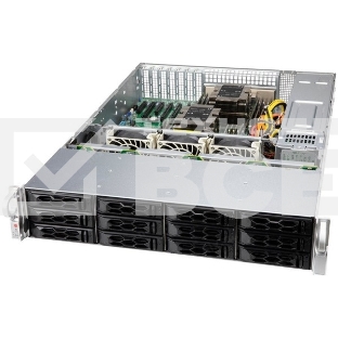 Корпус Supermicro server chassis CSE-LA26E1C4-R609LP, 2U, 12x 3.5