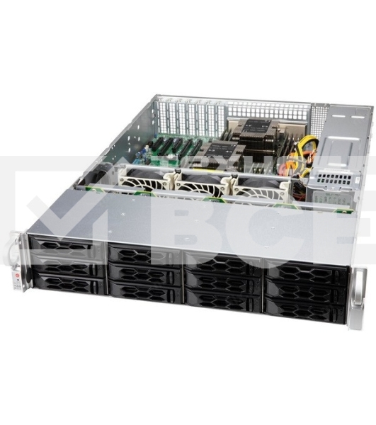 Корпус Supermicro server chassis CSE-LA26E1C4-R609LP, 2U, 12x 3.5