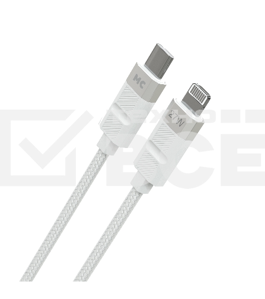 Дата-кабель MORE CHOICE (4620202555045) K87ia USB 3.0A PD 27W для Lightning ng 8-pin Type-C - 1м, белый