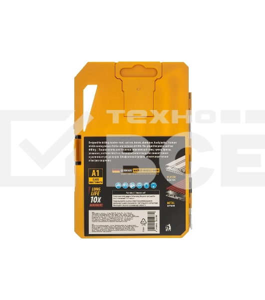 Набор сверл по металлу Denzel 1-10 мм, Р6М5-TiN, Golden Tip, 10 шт 723001