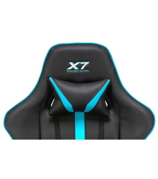 Кресло игровое A4Tech X7 GG-1200 черный/голубой искусственная кожа крестовина пластик