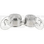 Набор посуды из нержавеющей стали со стеклянными крышками KELLI KL-4246 6 пред. 16 см -2,1; 18- см-2,9; 20 см-3,9 литра. 7-ми слойное капсульное дно. Индукция, фото4