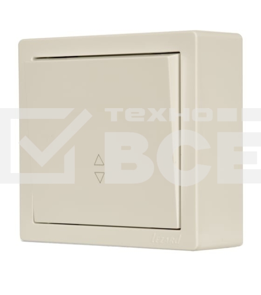 Выключатель LEZARD 752-0300-105 проходной 1-кл. ОП LETO крем