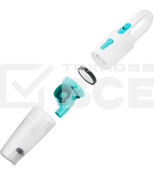 Пылесос вертикальный КТ-586-1 белый, питание от сети, 400 Вт, уборка сухая, пылесборник 1,2 л