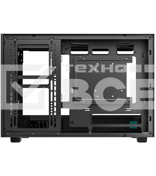 Корпус DeepCool CH260 Wood, Micro-Tower, чёрный