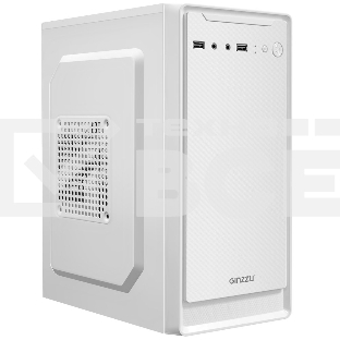 Компьютерный корпус MiniTower Ginzzu B185 White mATX,2xUSB2.0, белый,w/o PSU, w/o fan (Ginzzu B185)