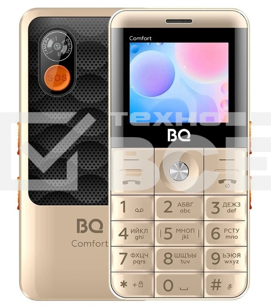 Мобильный телефон BQ 2006 Comfort золотой/черный