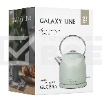 Чайник электрический Galaxy Line GL 0333, мятный, металл, 2200 Вт, 1,5 л, фото4