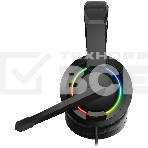 Наушники с микрофоном Оклик HS-L315G черный 1.8м накладные USB оголовье (2007552), фото2