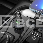 Автомобильная зарядка HOCO Z47A прозрачный 1xUSB-1xUSB-C, 3А PD30W QC3.0, черный, фото3