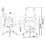 Кресло руководителя Бюрократ KB-9N/BLACK черный TW-01 TW-11 сетка крестовина хром, фото2
