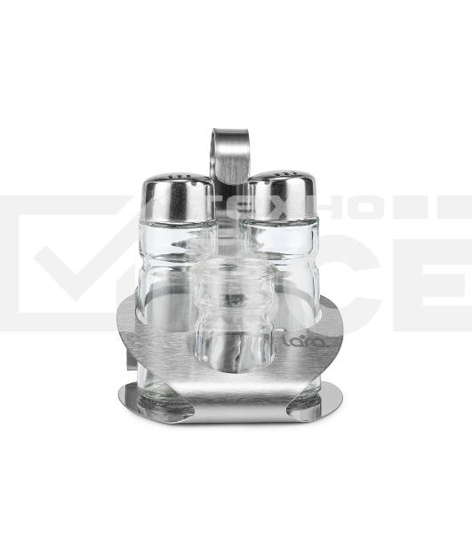 Набор для специй LARA LR08-02 4 предм: солонка, перечница х40 мл, подставка для зубочисток, салфетница