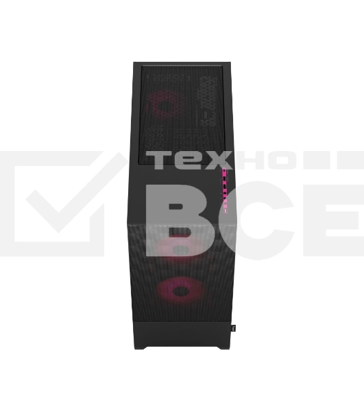 Компьютерный корпус без блока питания Fractal Design Pop Air RGb Magenta Core TG Clear Tint, Midi-Tower, 3x120мм RGb, 2xUSB-A 3.2 ATX, mATX, mITX черный/магента