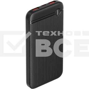 Портативный аккумулятор OLMIO P-10, 10000mAh, 20W, QuickCharge3.0/PowerDelivery, черный