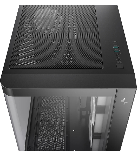 Корпус DeepCool CG530U 4F Black, Midi-Tower, чёрный, 4 x 120 мм