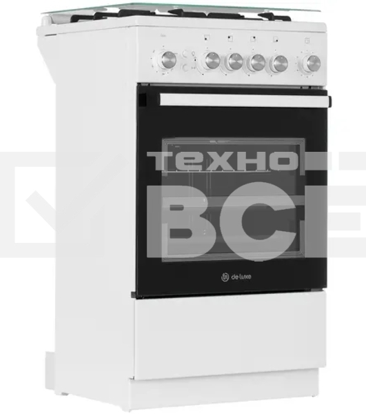 Газовая плита De Luxe 5040.30г(кр)чр белый