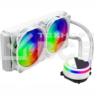 Жидкостная система охлаждения Alseye M240W белый, 120 мм, алюминий/медь, 1800 об/мин, 42.3 дБ, 4 pin