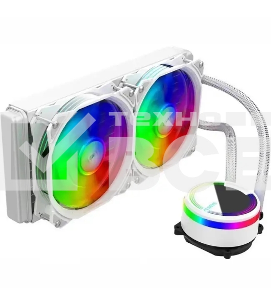 Жидкостная система охлаждения Alseye M240W белый, 120 мм, алюминий/медь, 1800 об/мин, 42.3 дБ, 4 pin