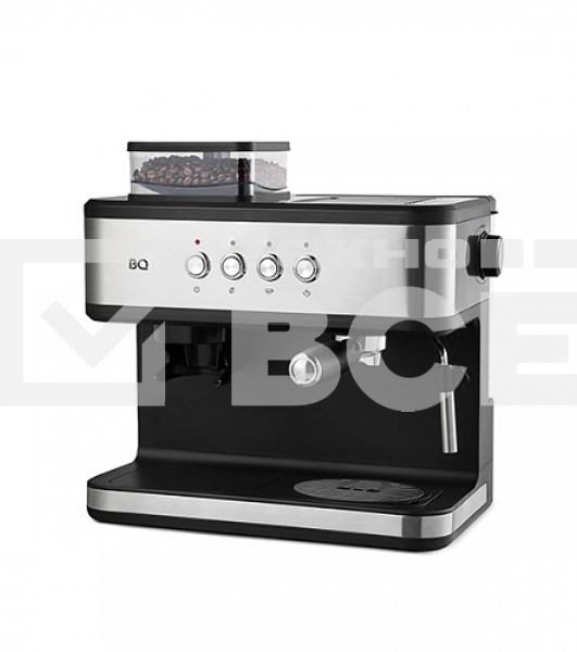 Кофейная станция BQ CM1003 сталь/черный, исп. кофе - зерновой/молотый, 1.5 л, 1150 Вт. 15 Бар.