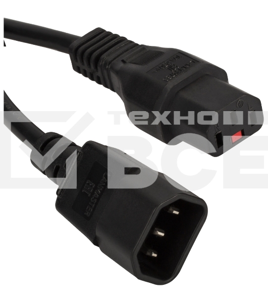 Шнур питания Lanmaster LAN-PP13L/14-5.0-BK C13-С14 проводник.:3x0.75мм2 5м 220В 10А черный