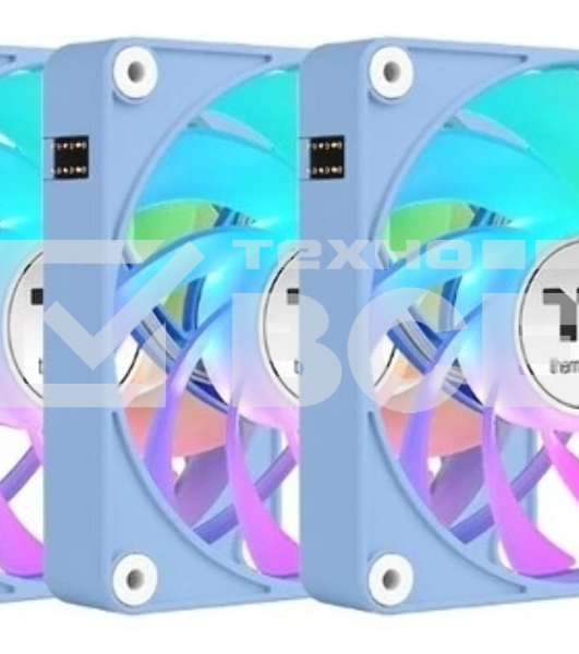 Комплект вентиляторов для корпуса Thermaltake CT120 EX Reverse ARGB Sync (3 шт.) голубой, 120 мм, 2000 об/мин, 31.2 дБ, 4 pin