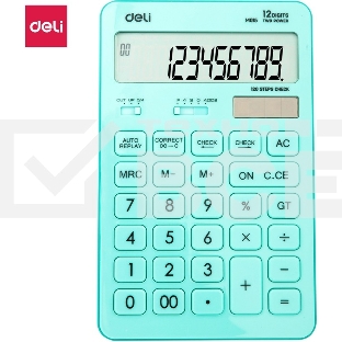 Калькулятор настольный Deli Touch EM01531 голубой 12-разр.