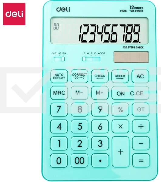 Калькулятор настольный Deli Touch EM01531 голубой 12-разр.
