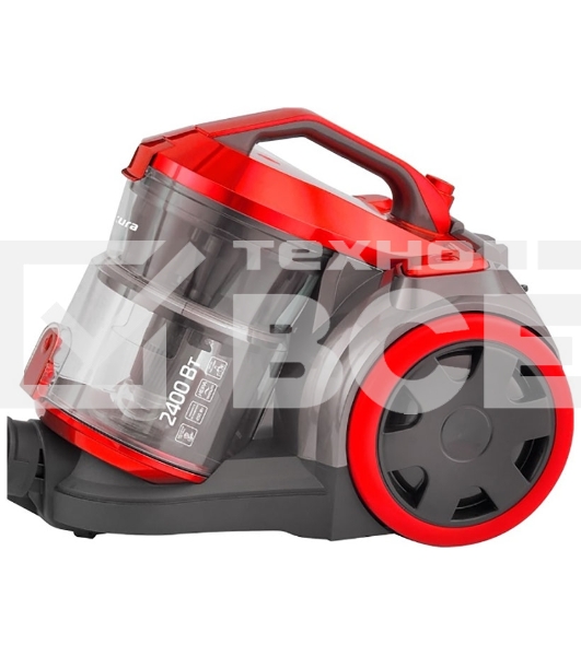 Пылесос Sakura SA-8315R красный/черный, 450/2400 Вт, уборка сухая, пылесборник контейнер, 2 л