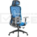 Кресло компьютерное Cactus CS-MC515-BL темно-синий, сиденье темно-синий, сетка/ткань, с подголов. крестов. пластик, пластик черный, фото9