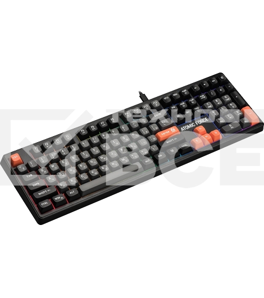 Игровая клавиатура проводная Defender Atomic Force GK-005 RU,чер/сер,108кн+FN,радуж,1.5м