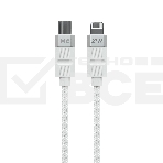 Дата-кабель MORE CHOICE (4620202555045) K87ia USB 3.0A PD 27W для Lightning ng 8-pin Type-C - 1м, белый, фото 1