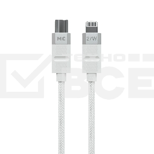Дата-кабель MORE CHOICE (4620202555045) K87ia USB 3.0A PD 27W для Lightning ng 8-pin Type-C - 1м, белый