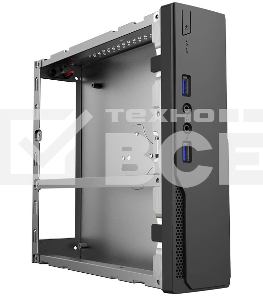 Компьютерный корпус с внешним блоком питания 120Вт. Сase Foxline mITX 120W ext., DC-converter, 2xUSB 3.0, 1x40ммFan, Black, VESA, powercord