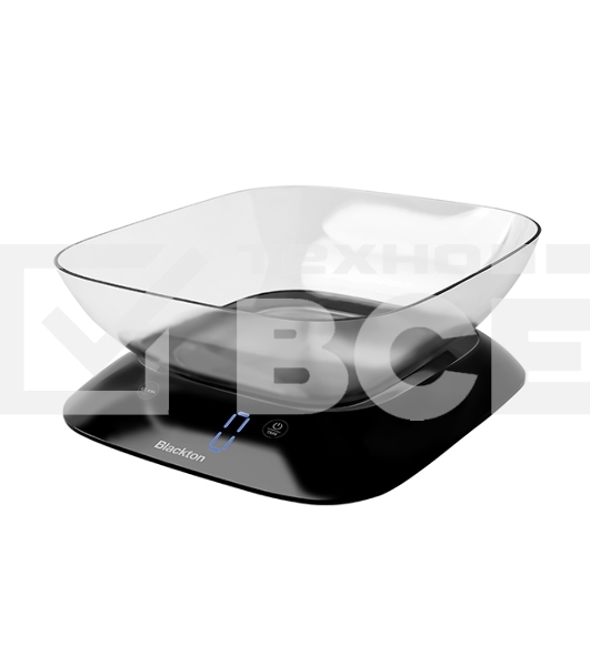 Весы кухонные Blackton Bt KS113 Black, тип управления: сенсорное, дисплей LED, количество высокочувствительных датчиков: 4, выбор единиц измерения: грамм, фунт, унция, миллилитр, интервал измерения: 1 г, максимальный вес: 10 кг, функция вычета веса тары, 